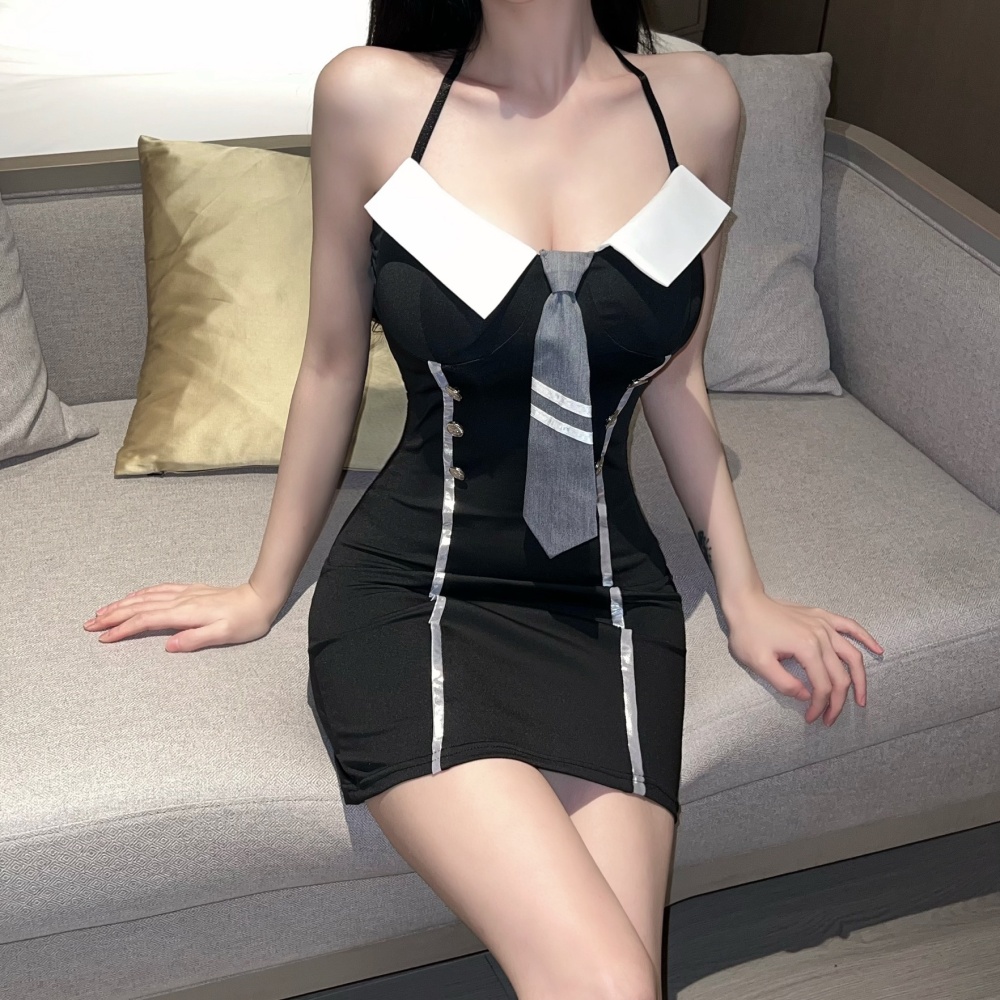 Sleeveless temperament package hip slim dress for women