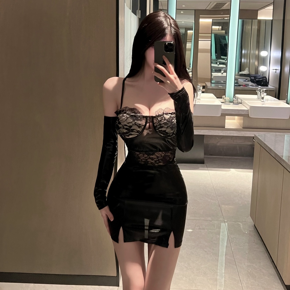 Lace fashion sling tight sexy spicegirl dress for women