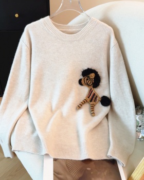 Pony autumn and winter loose pullover lazy sweater