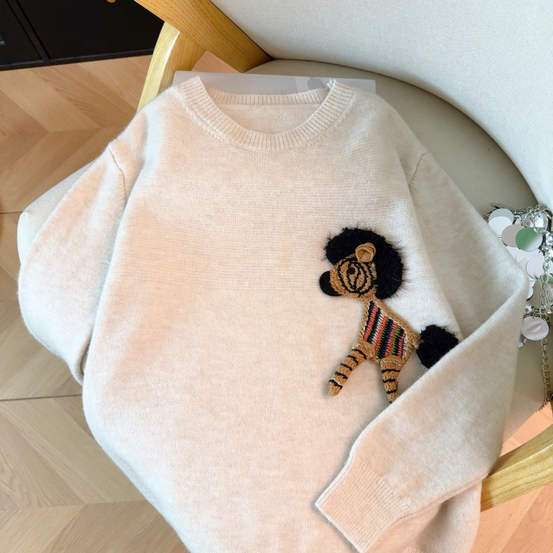 Pony autumn and winter loose pullover lazy sweater