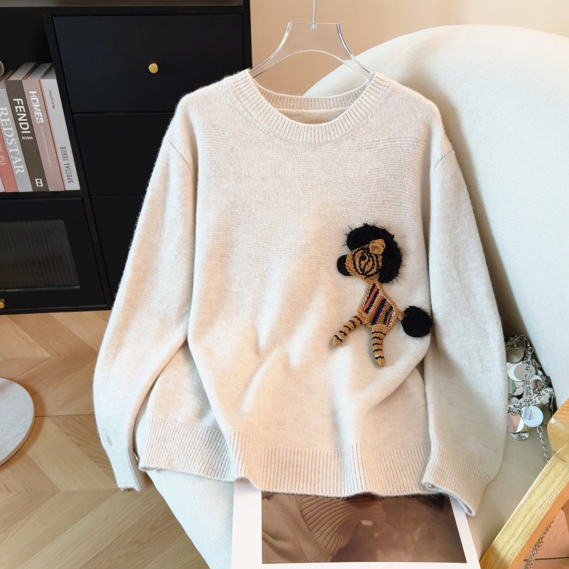 Pony autumn and winter loose pullover lazy sweater