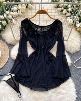 Spicegirl temperament slim European style gauze dress for women