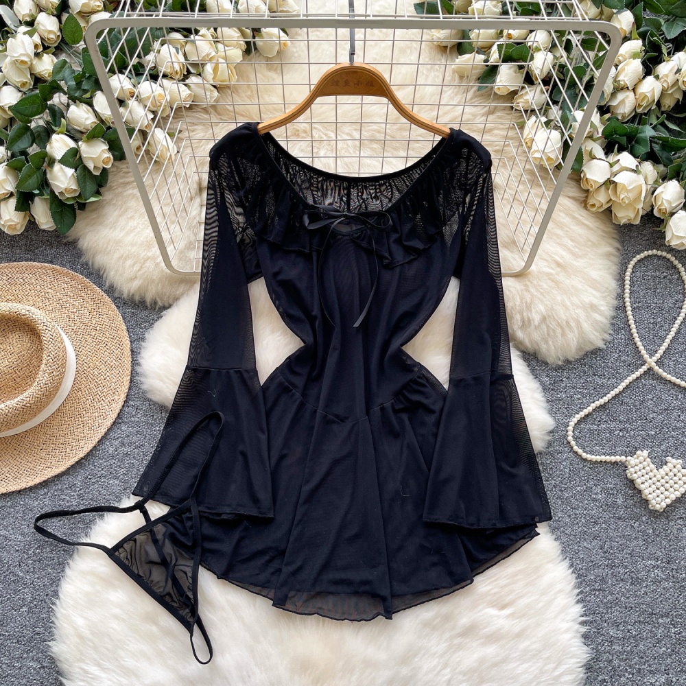 Spicegirl temperament slim European style gauze dress for women