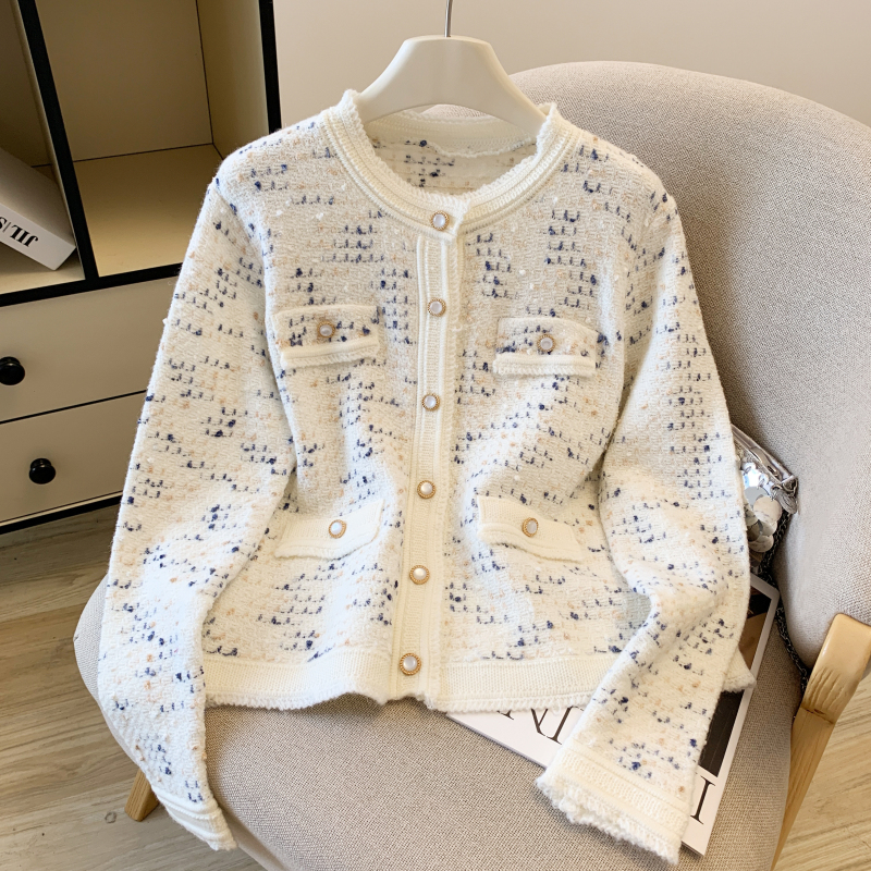 Fashion knitted tops short chanelstyle coat for women