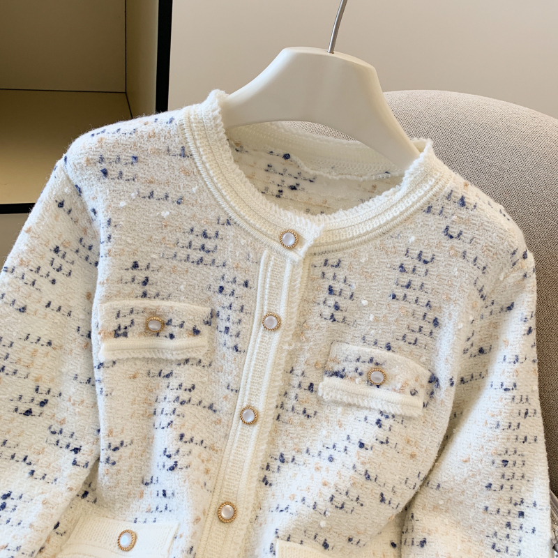 Fashion knitted tops short chanelstyle coat for women