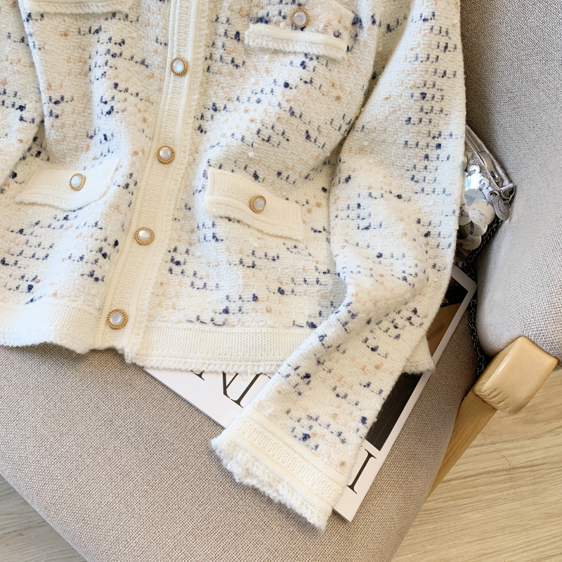 Fashion knitted tops short chanelstyle coat for women