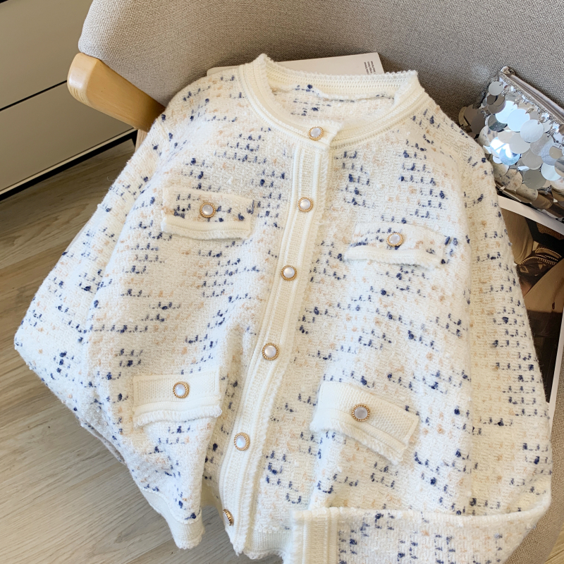 Fashion knitted tops short chanelstyle coat for women