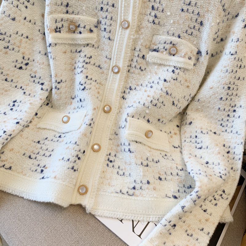 Fashion knitted tops short chanelstyle coat for women