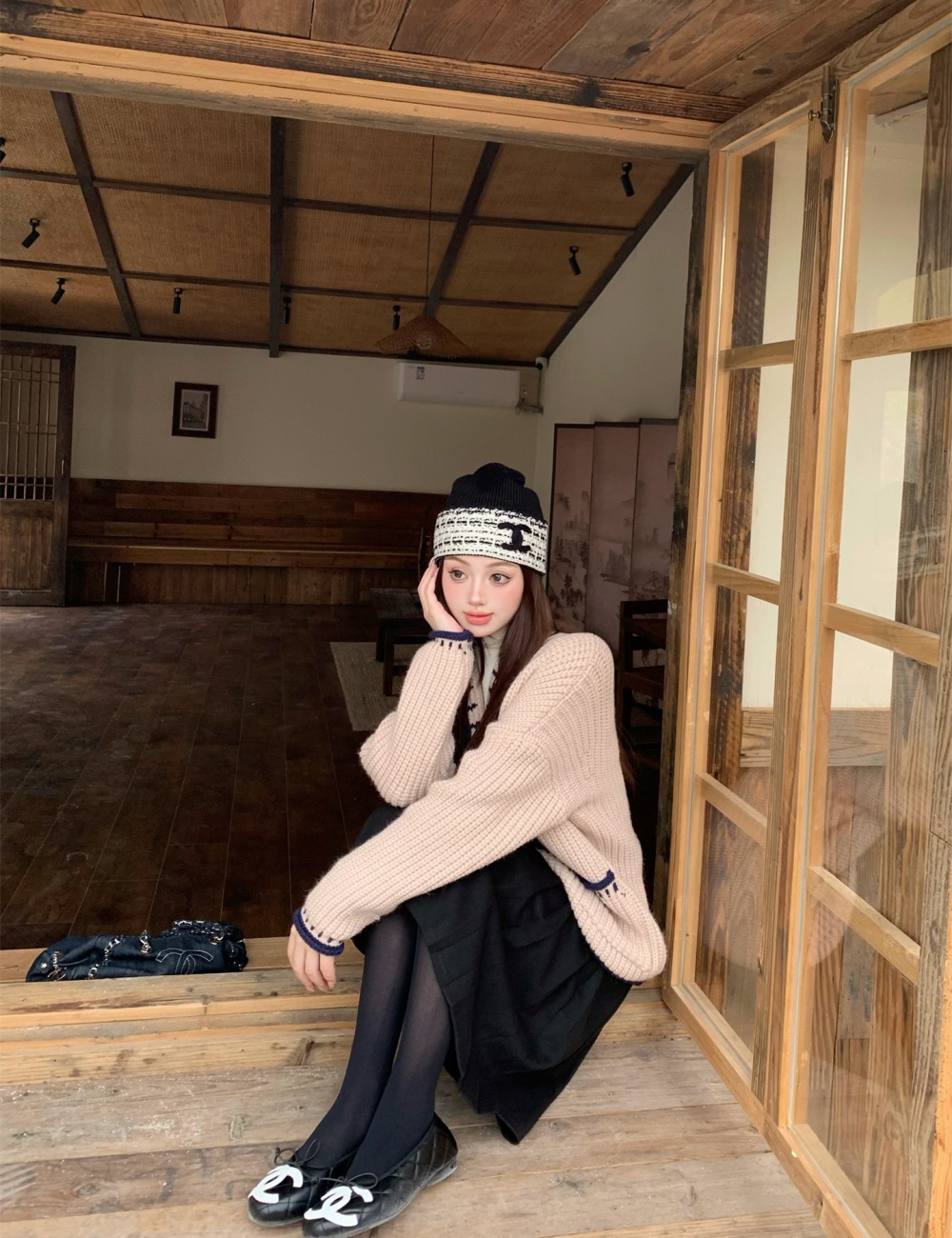 Autumn and winter lazy coat cashmere sweater