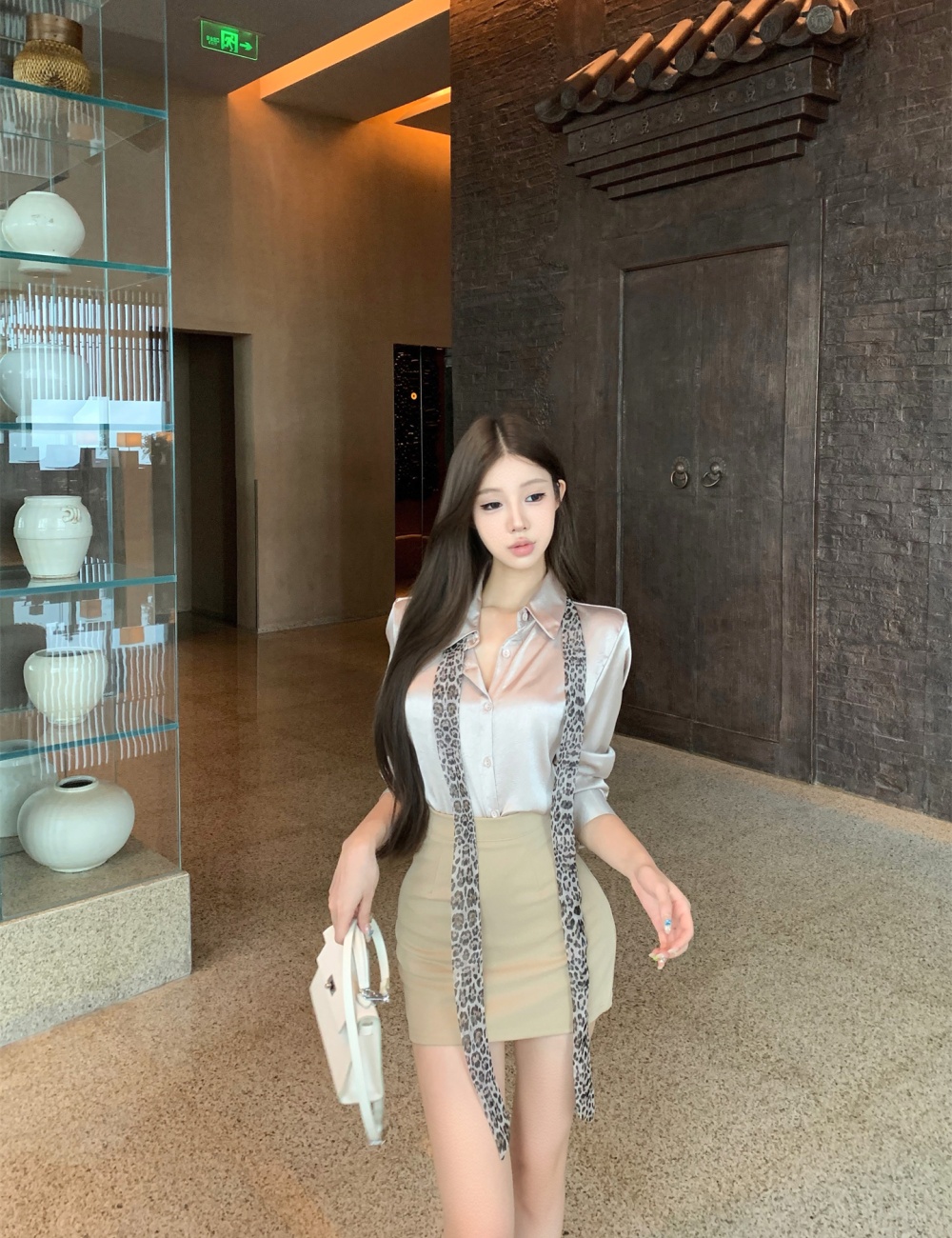 Elasticity temperament short skirt autumn and winter skirt