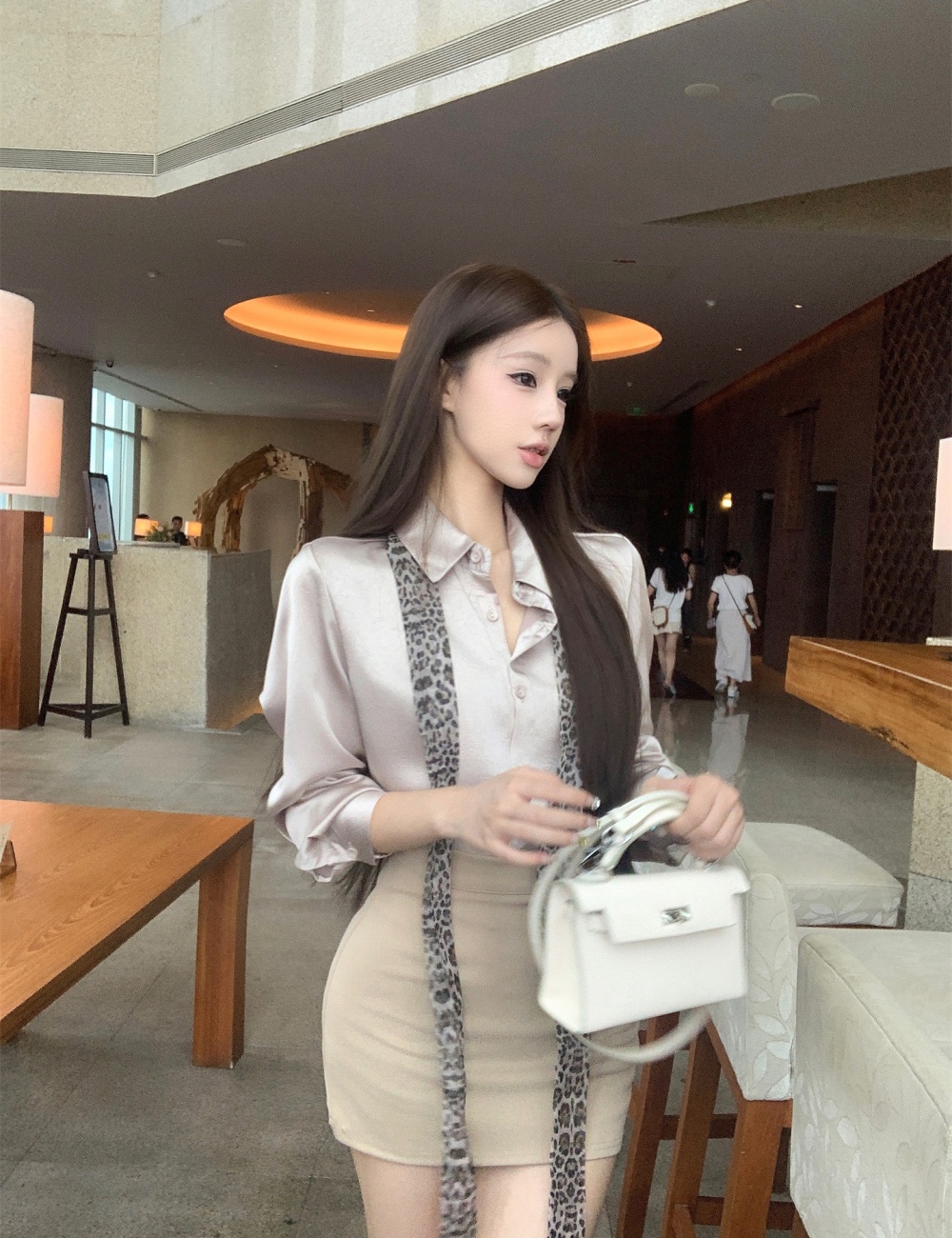 Elasticity temperament short skirt autumn and winter skirt