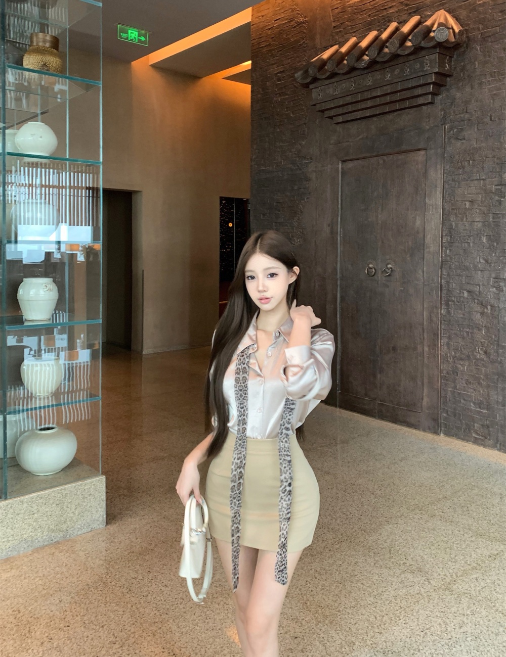 Elasticity temperament short skirt autumn and winter skirt