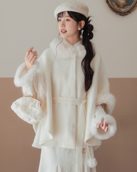 Chinese style shawl autumn and winter overcoat