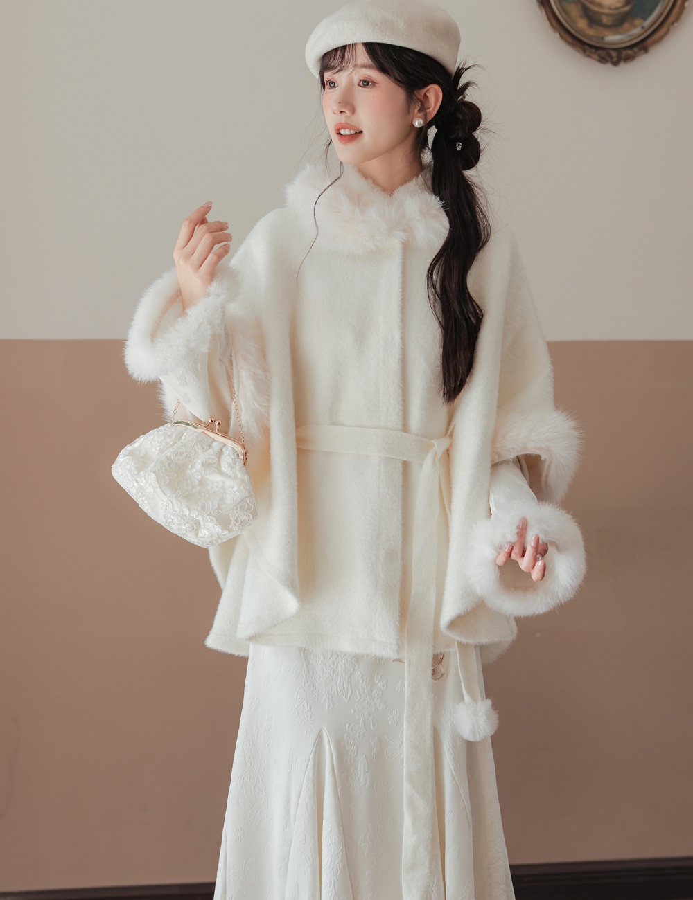 Chinese style shawl autumn and winter overcoat