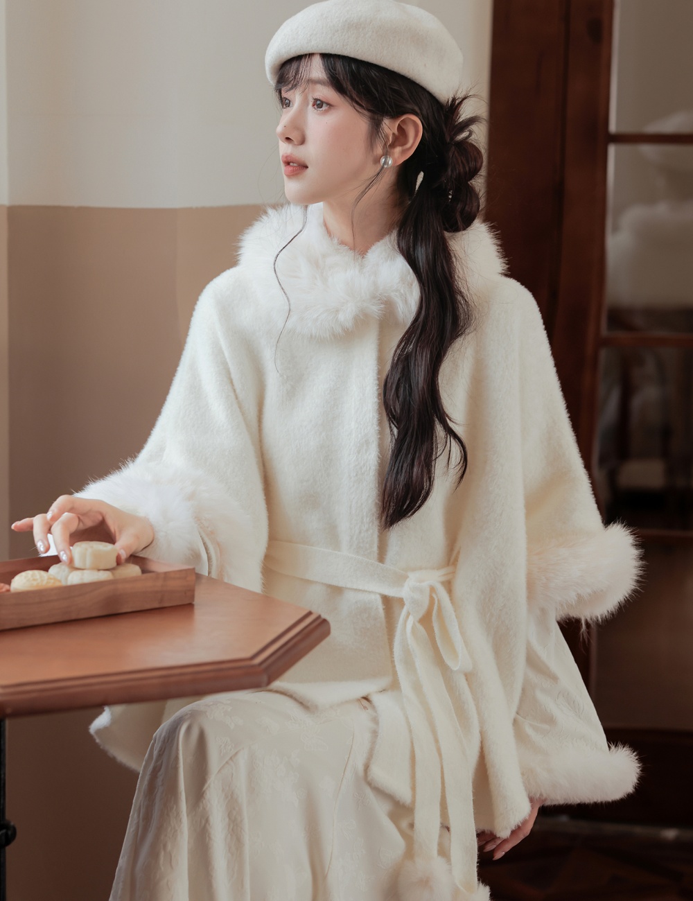 Chinese style shawl autumn and winter overcoat