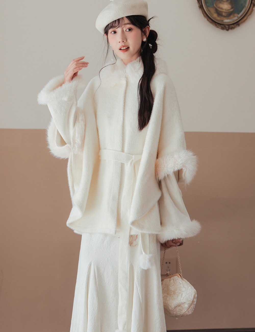 Chinese style shawl autumn and winter overcoat