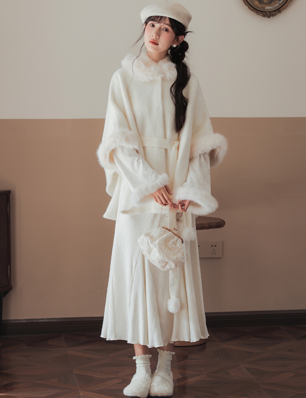 Chinese style shawl autumn and winter overcoat