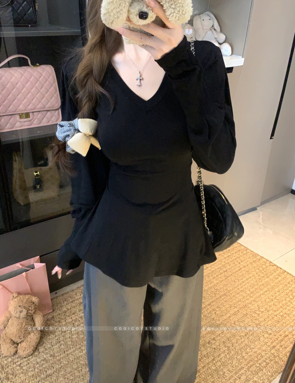 Bottoming unique autumn and winter long sleeve tops