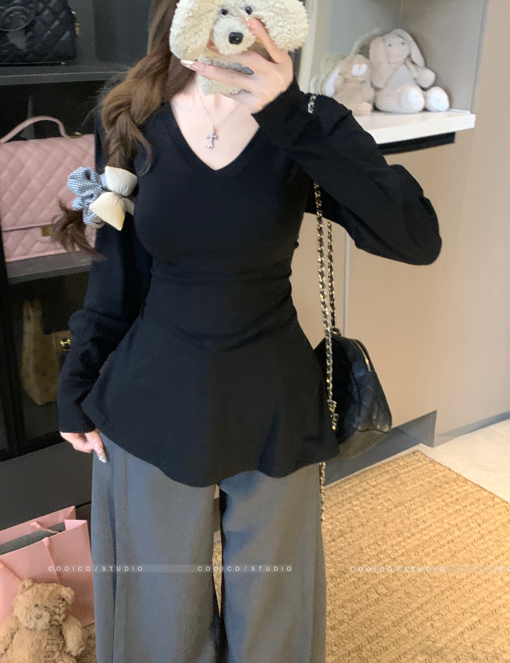 Bottoming unique autumn and winter long sleeve tops