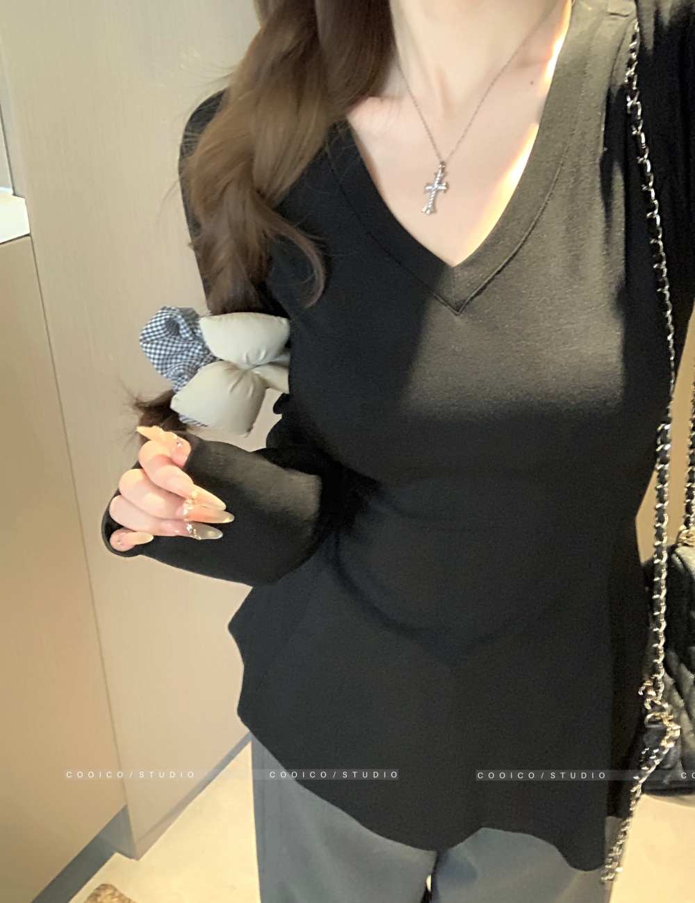 Bottoming unique autumn and winter long sleeve tops