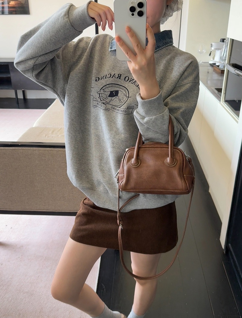 Loose thermal thick tops cartoon Pseudo-two hoodie for women