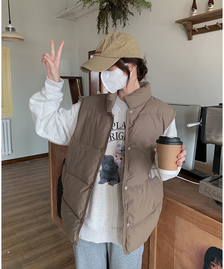 Student down coat niche Korean style waistcoat for women