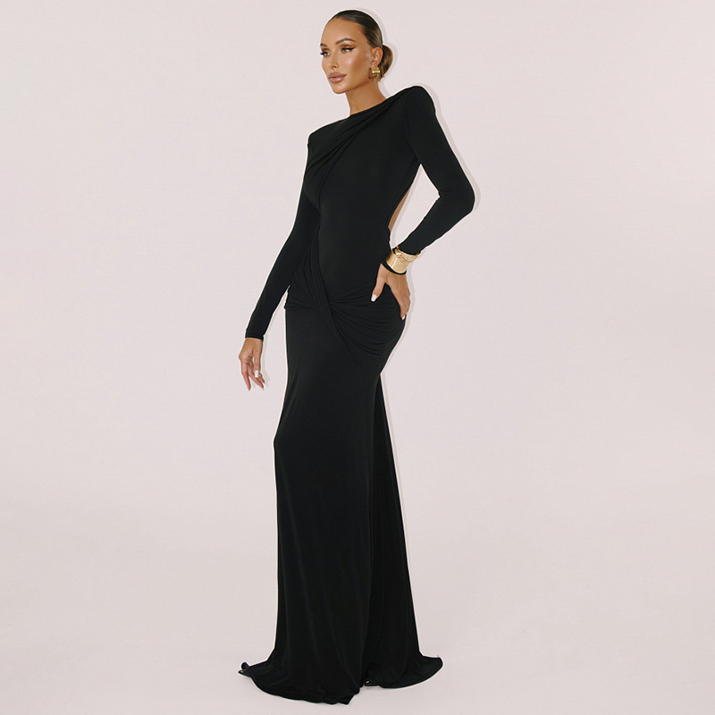 Halter European style autumn sexy dress for women