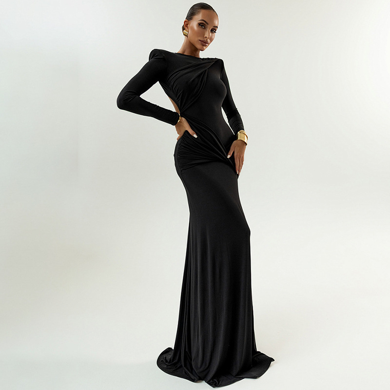 Halter European style autumn sexy dress for women