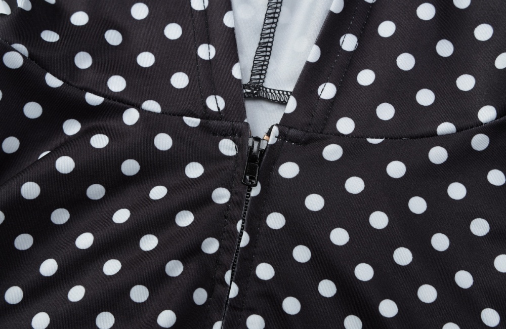 Polka dot cardigan hooded long pants a set for women