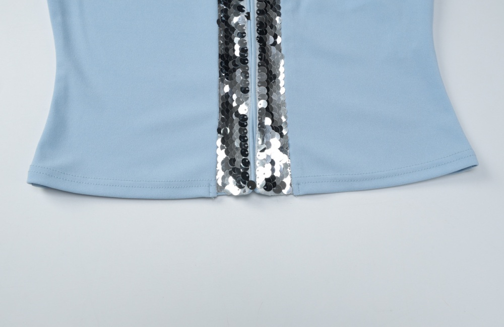 Autumn sequins fashion tops slim all-match cardigan