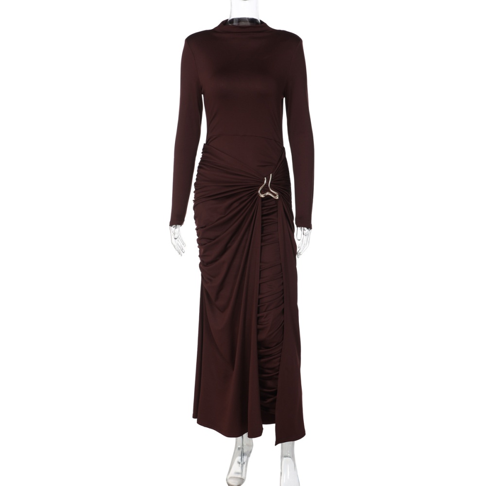 Temperament dress long sleeve long dress for women