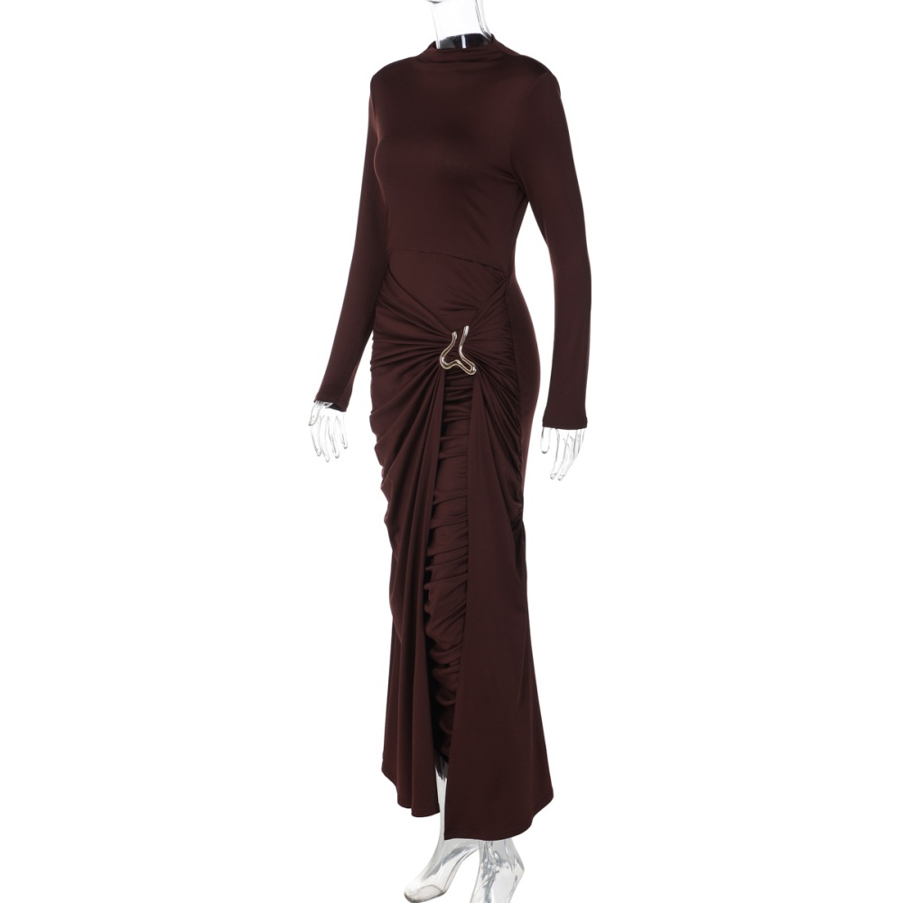 Temperament dress long sleeve long dress for women