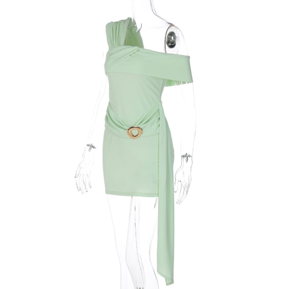 European style streamer high waist dress for women