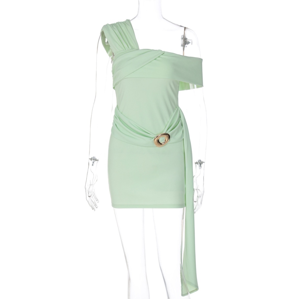 European style streamer high waist dress for women