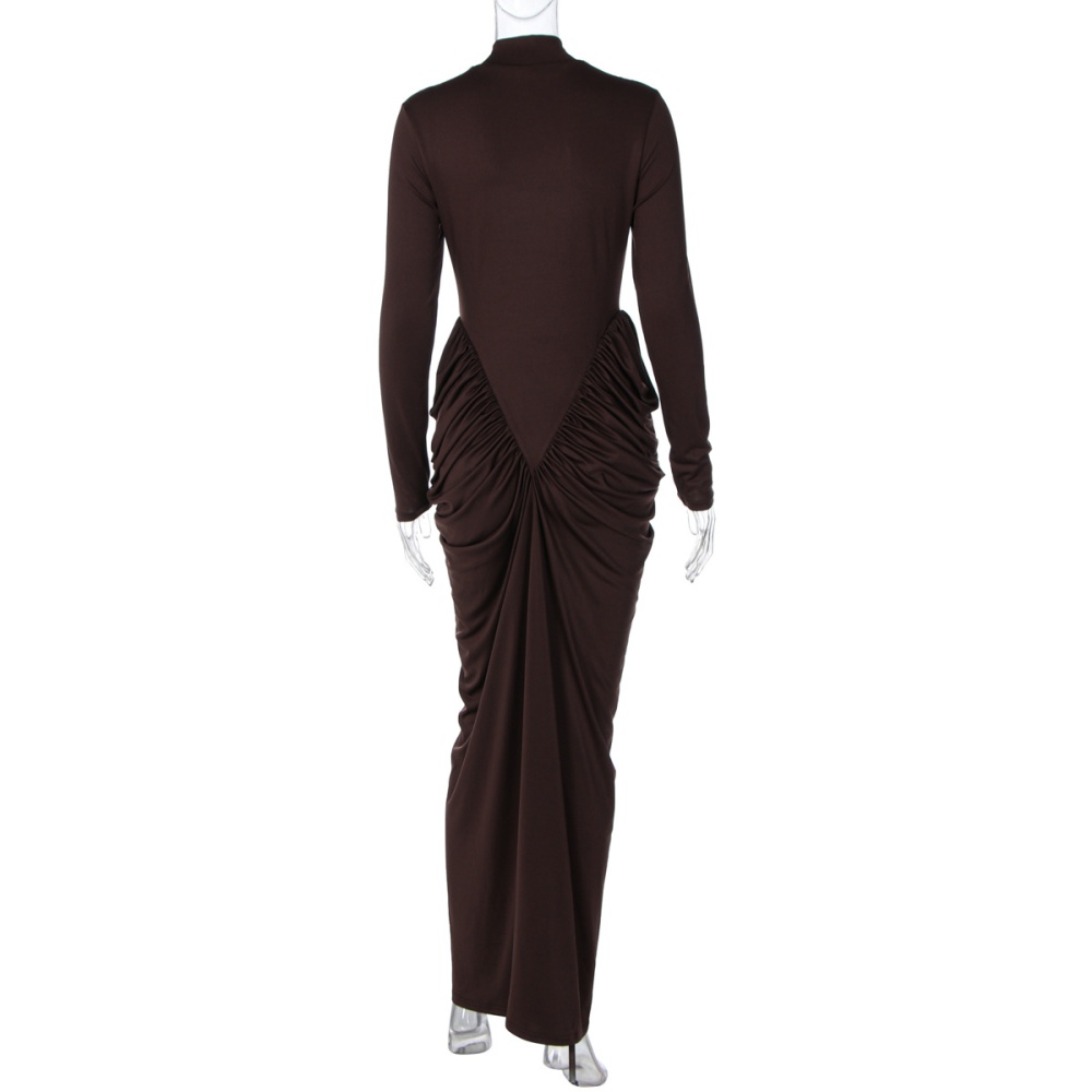 Autumn and winter fashion pinched waist dress for women