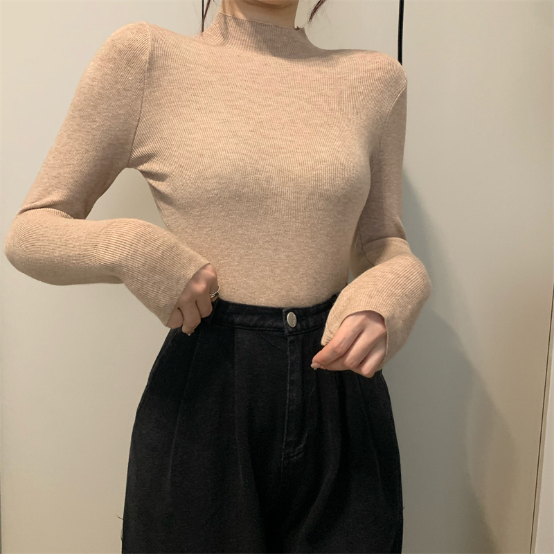 Slim bottoming shirt knitted sweater for women