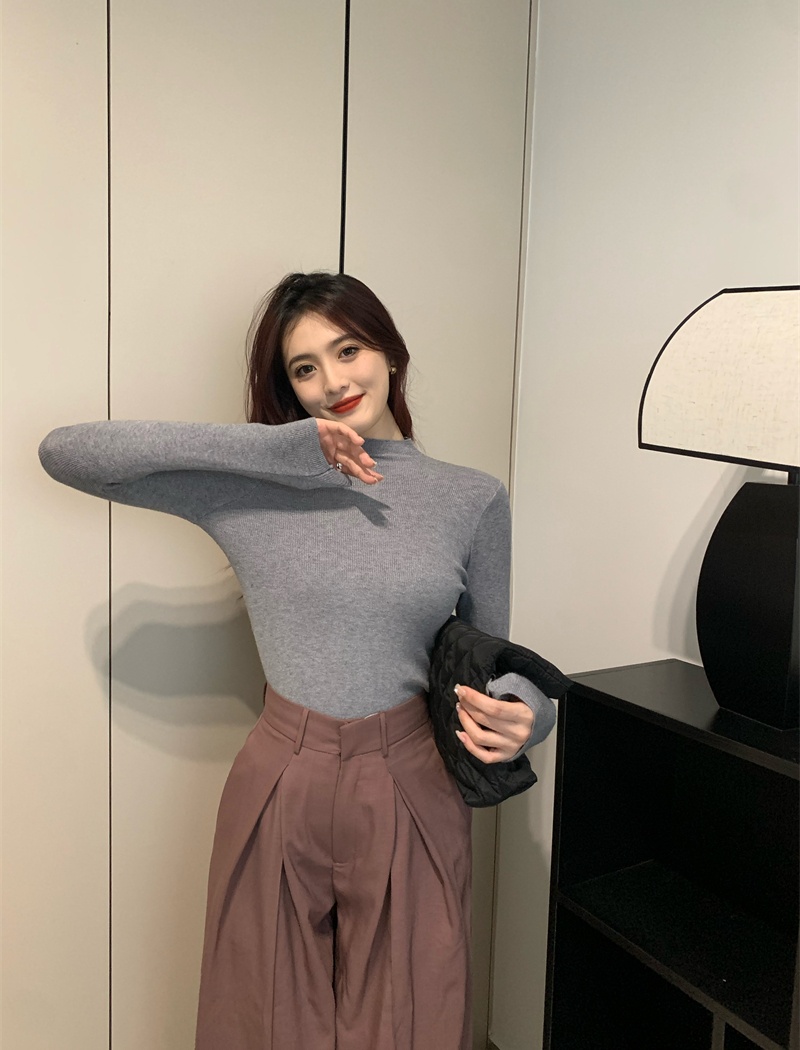 Slim bottoming shirt knitted sweater for women