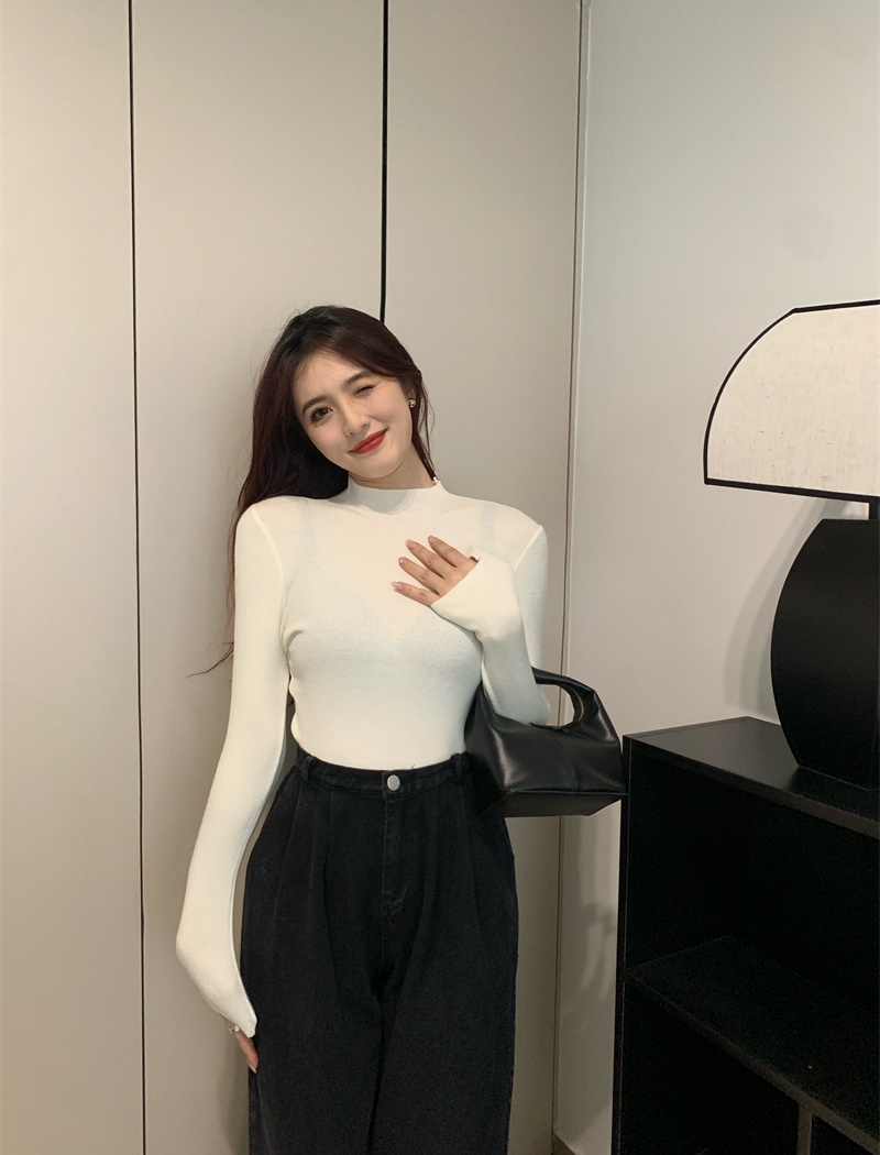 Slim bottoming shirt knitted sweater for women