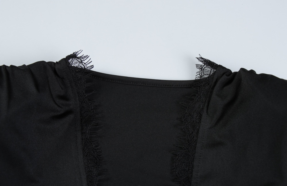 Fashion long sleeve European style pure autumn dress for women