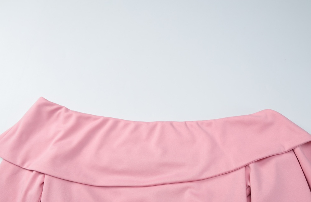 Fashion flat shoulder frenum dress for women