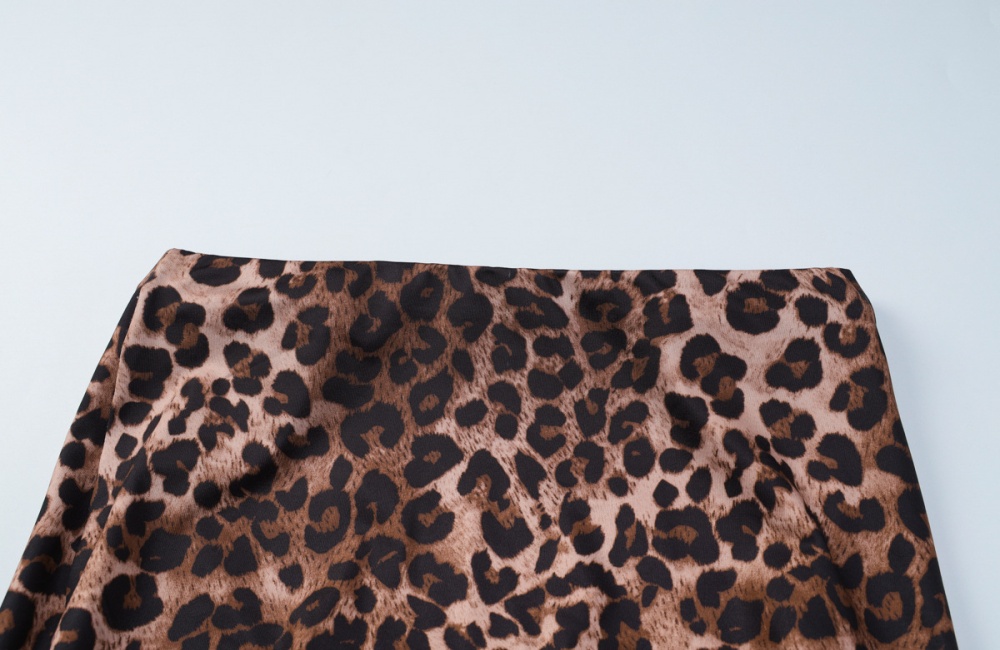Leopard autumn and winter slim fashion skirt for women
