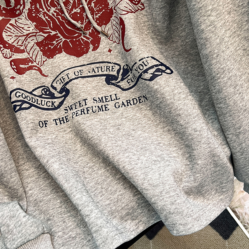 Bandage long sleeve T-shirt printing thin tops for women