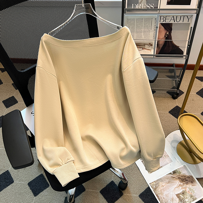 Bandage long sleeve T-shirt printing thin tops for women