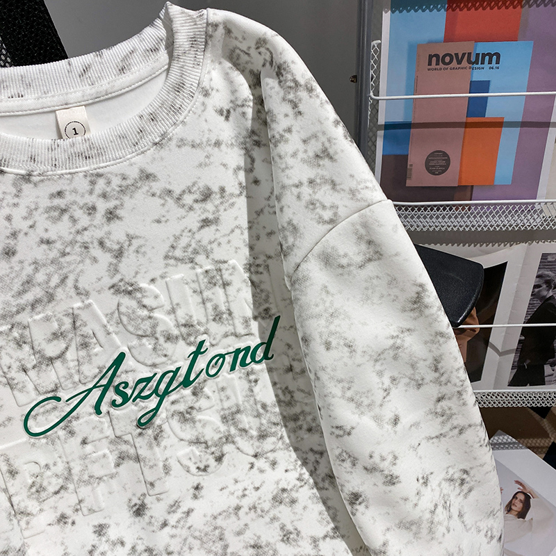 Couples large yard hoodie plus velvet loose tops