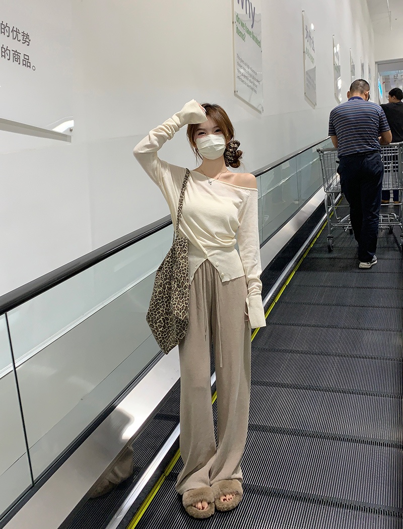 Long sleeve strapless sweater short tops for women