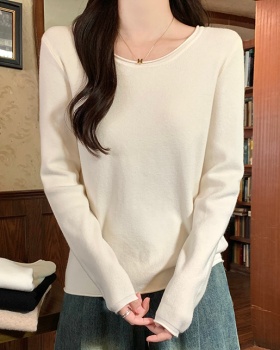 Thermal slim T-shirt round neck bottoming shirt for women