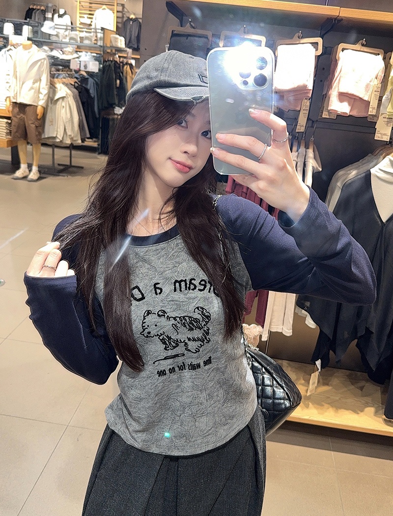 Thin T-shirt slim bottoming shirt for women