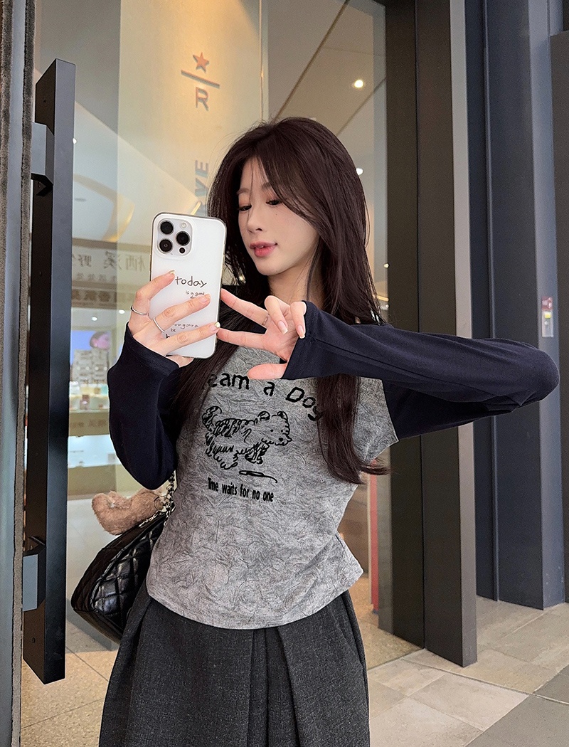 Thin T-shirt slim bottoming shirt for women