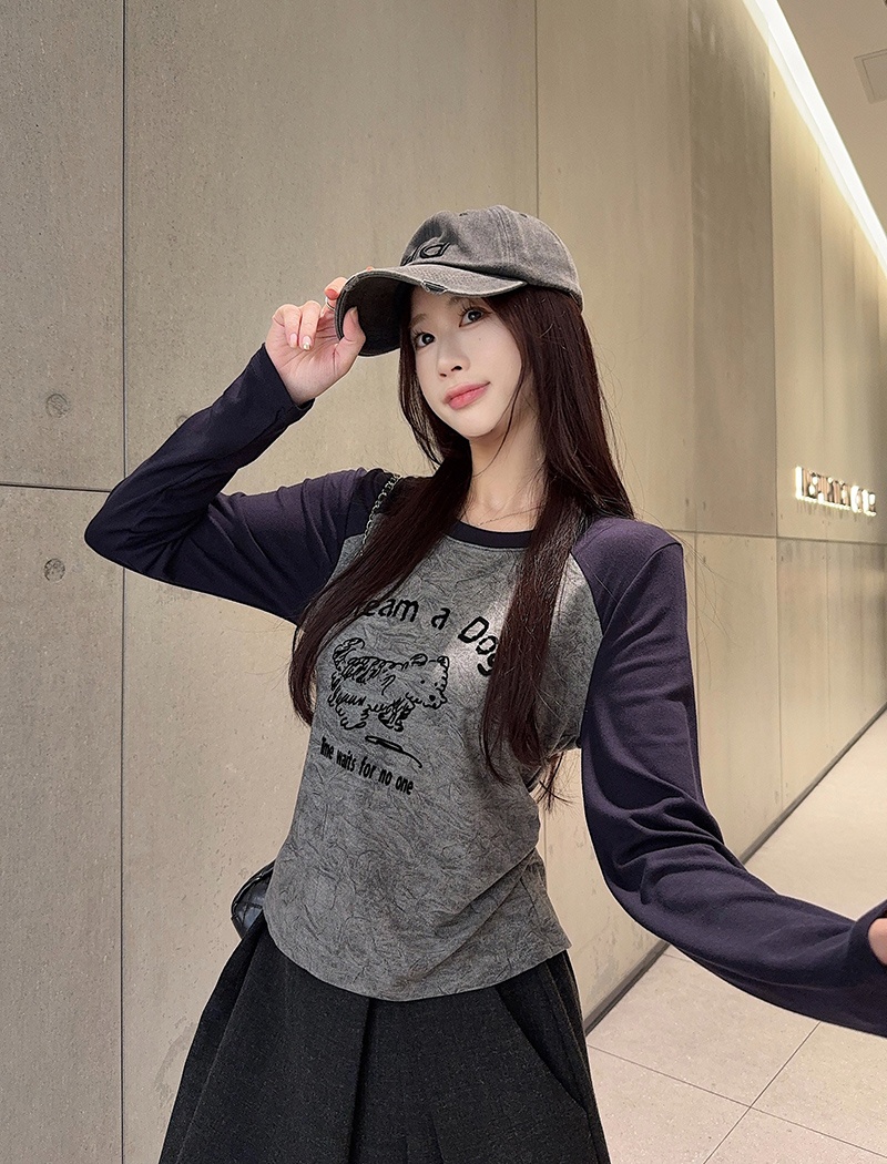 Thin T-shirt slim bottoming shirt for women