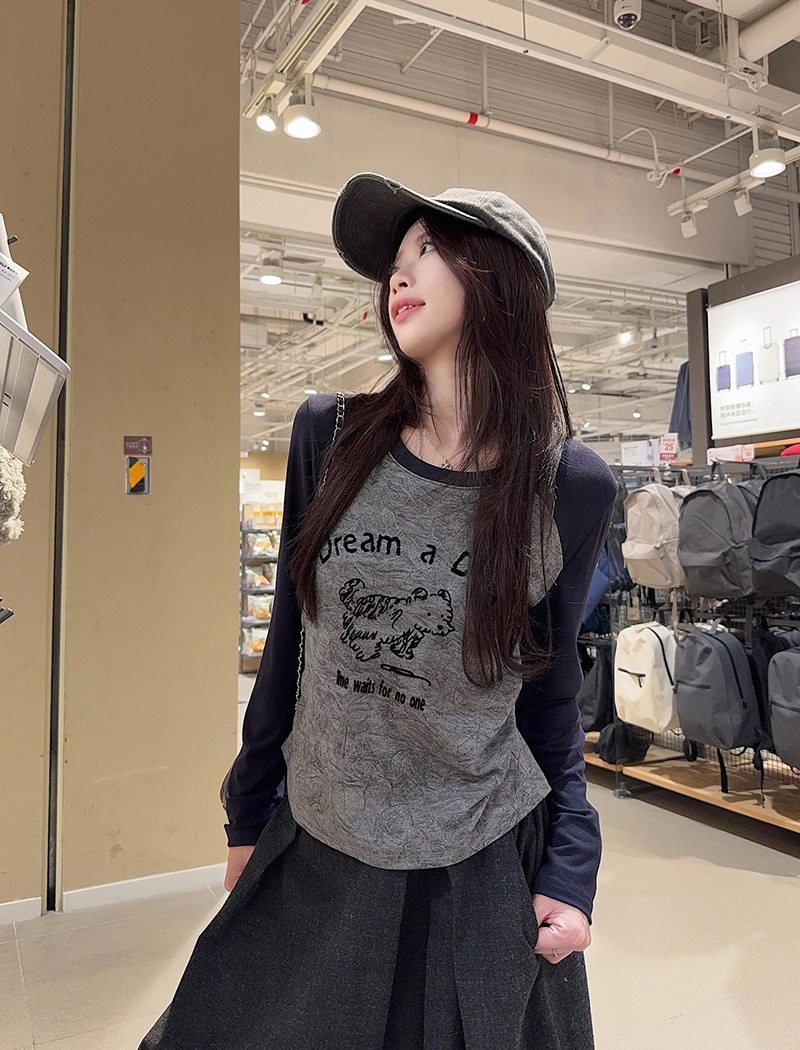 Thin T-shirt slim bottoming shirt for women